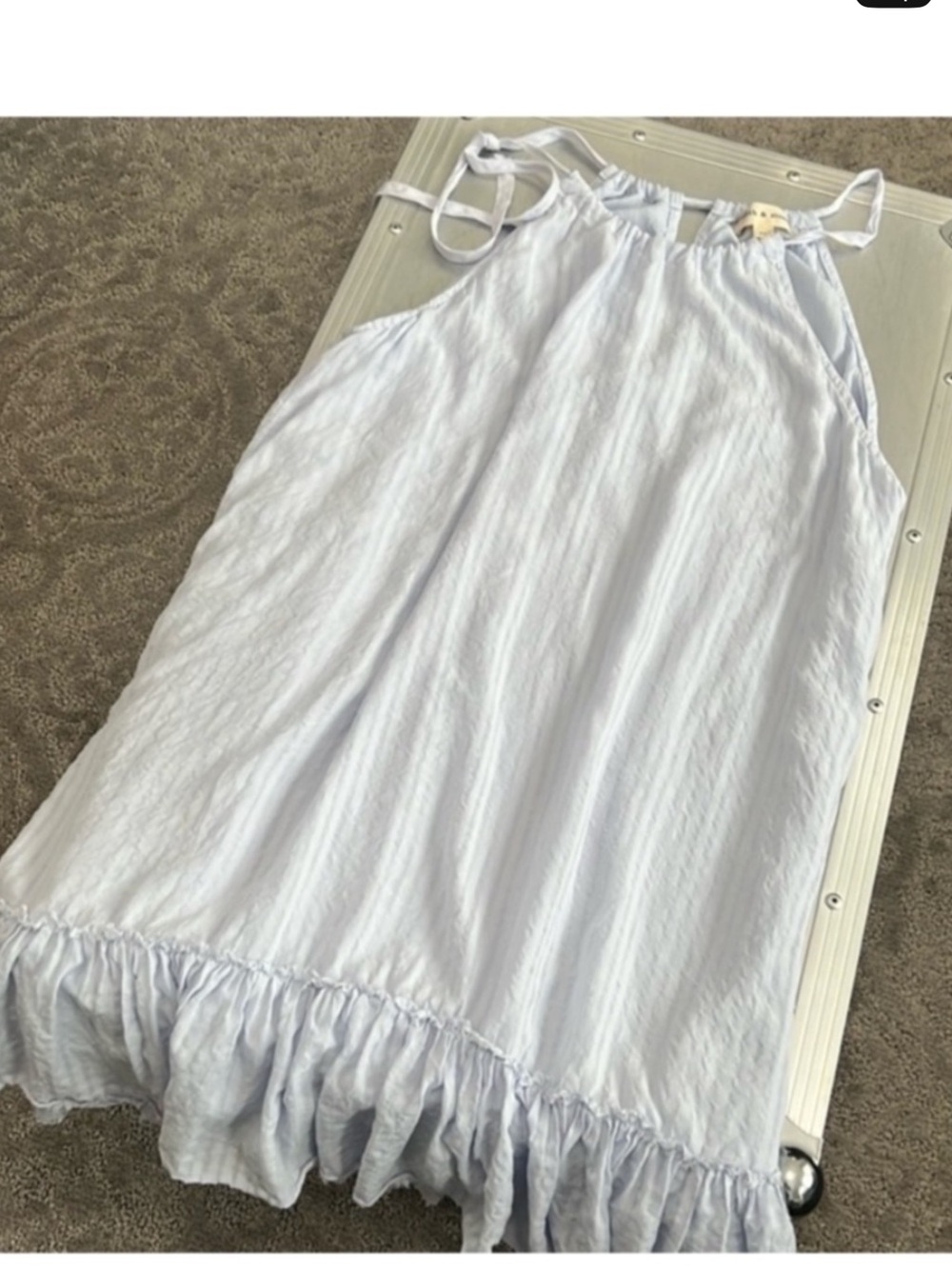 cloth & stone Light Blue Ruffle-Hem Sundress